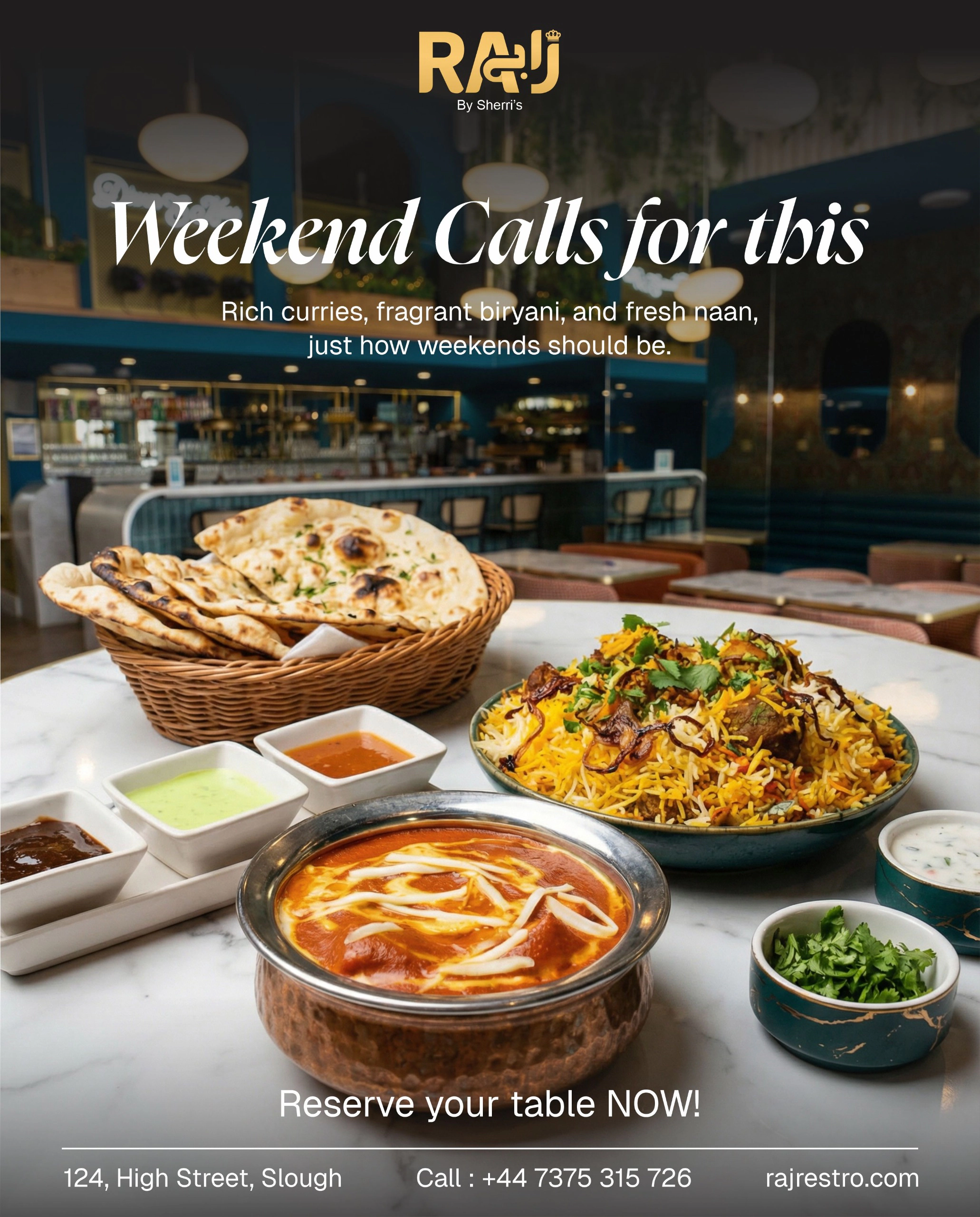 Raj By Sherris | Indian Restaurant in Slough
